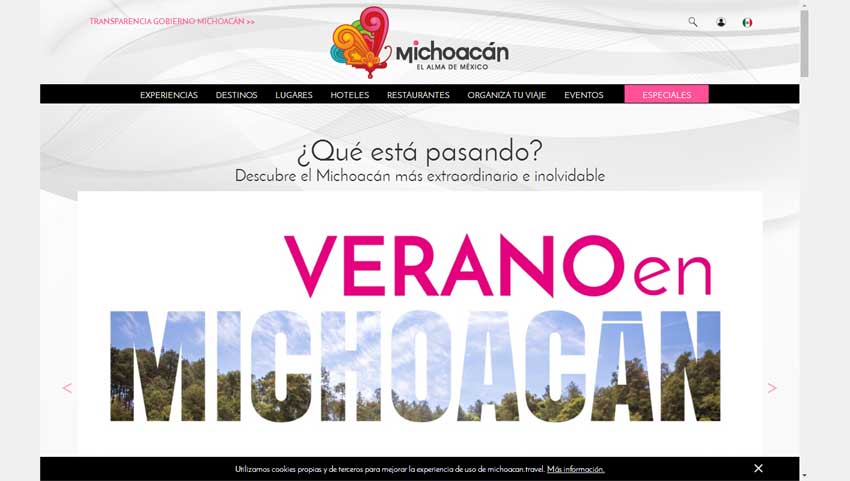 Portal digital de turismo de Michoacán