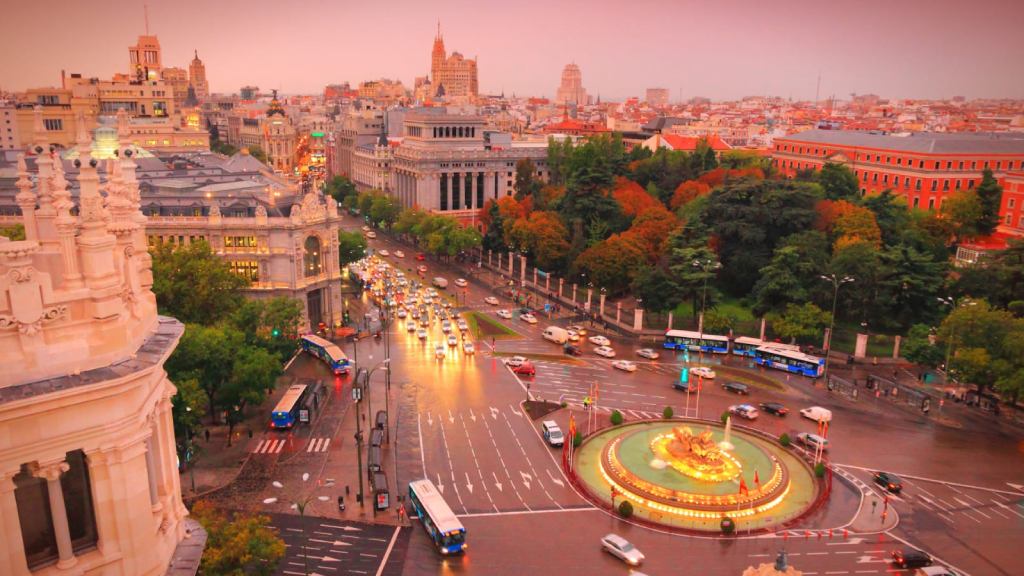 Vista aérea de la Fuente de Cibeles