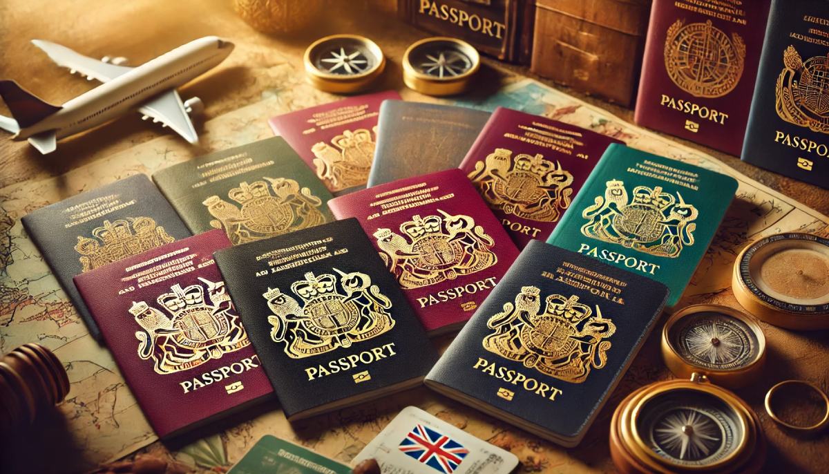 Ilustración de los pasaportes del mundo