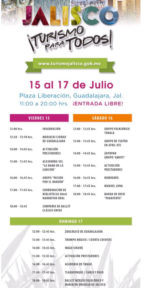 Programa Feria de Turismo para Todos 2016 Guadalajara