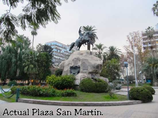 Actual Plaza San Martín en Mendoza Argentina