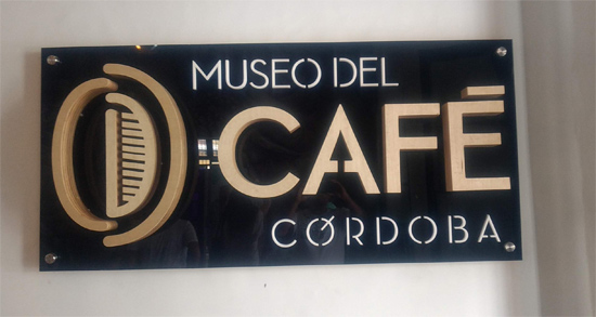 placa del museo del café en Cordoba