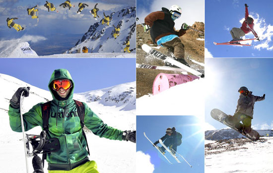 Snowboarding en los Andes