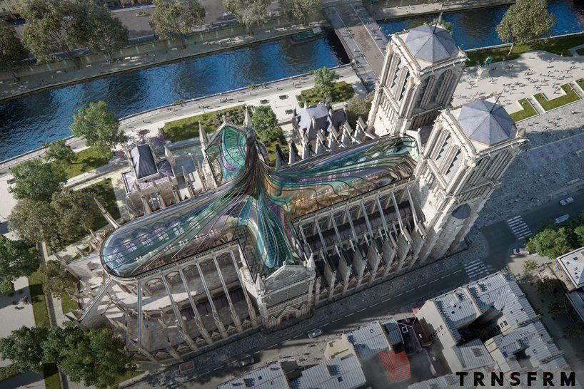 Diseño futurista de la catedral de Notre Dame 2