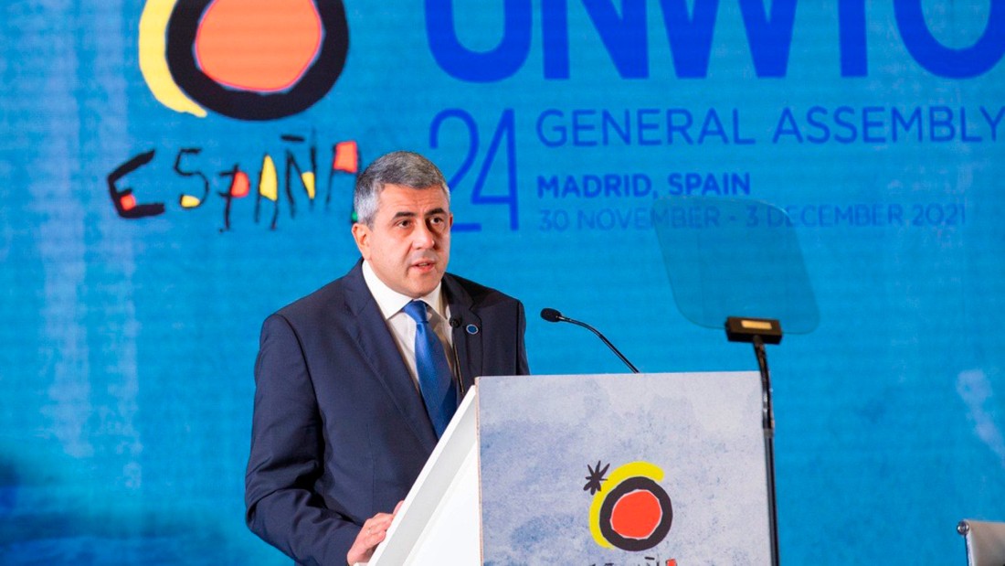 Zurab Pololikashvili en la 24 Asamblea General de la OMT en Madrid
