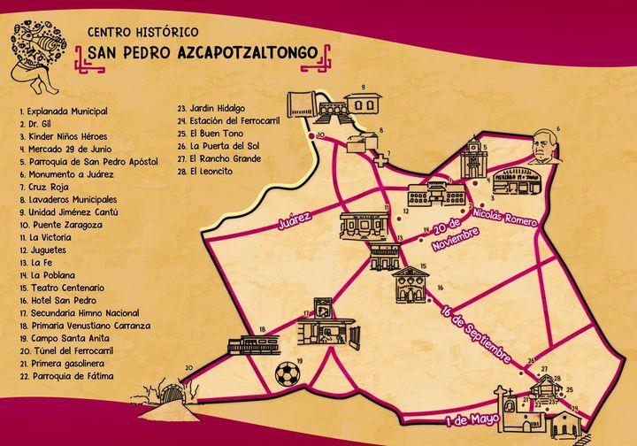 Mapa de San Pedro Azcapotzaltongo