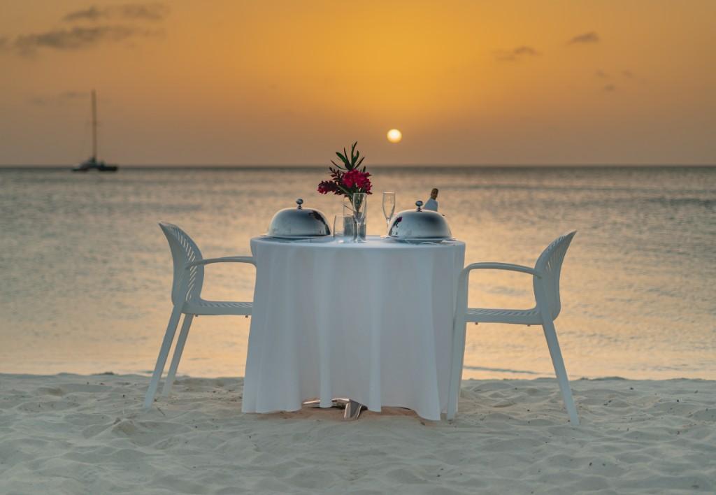 Cena romántica en el Hilton Aruba Caribbean Resort & Casino