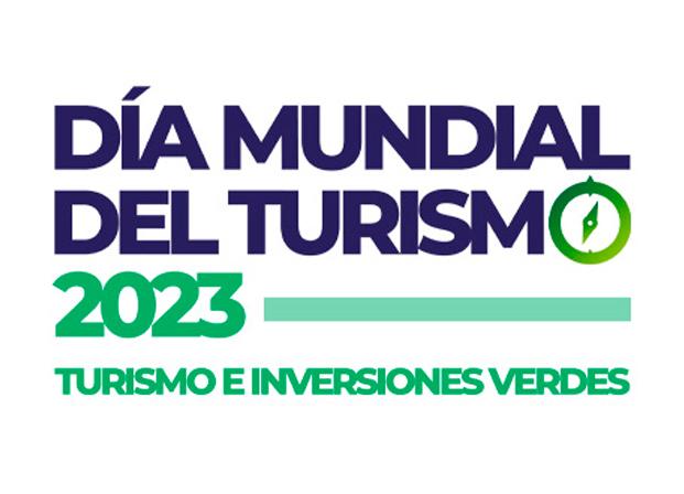 Logotipo del Día Mundial del Turismo 2023-Turismo e inversiones verdes