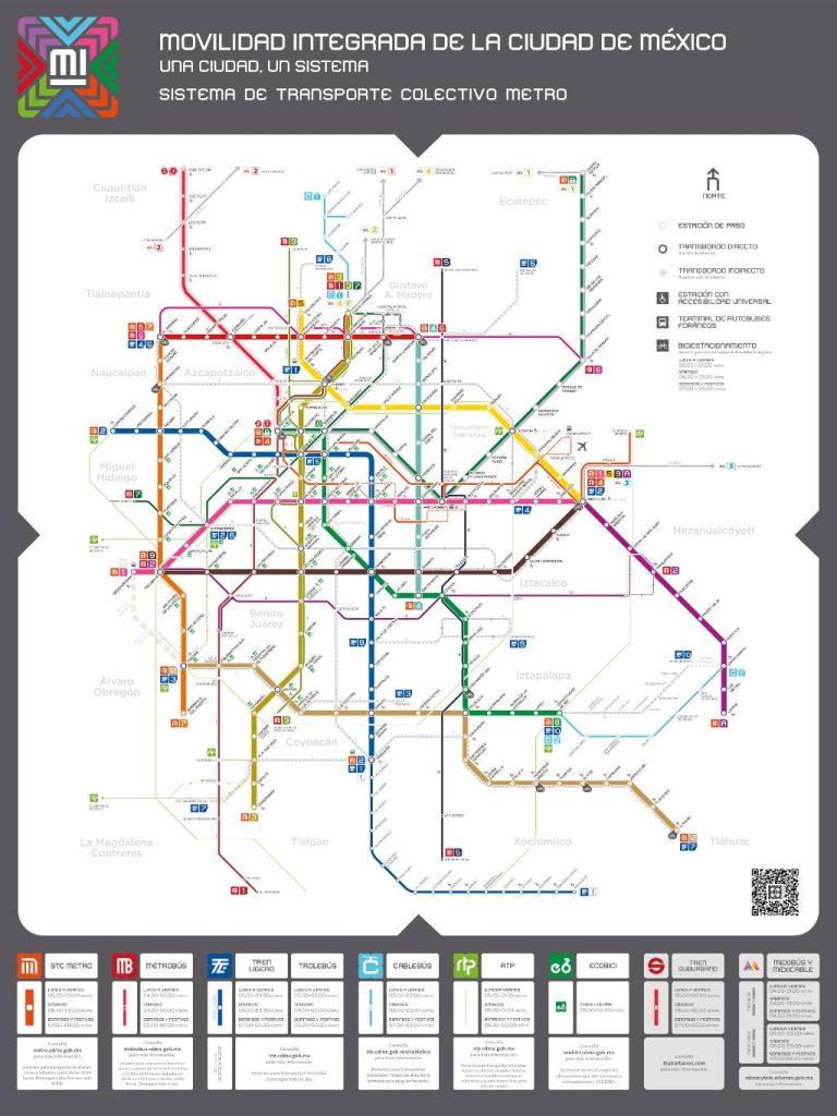 Mapa Metro CDMX completo