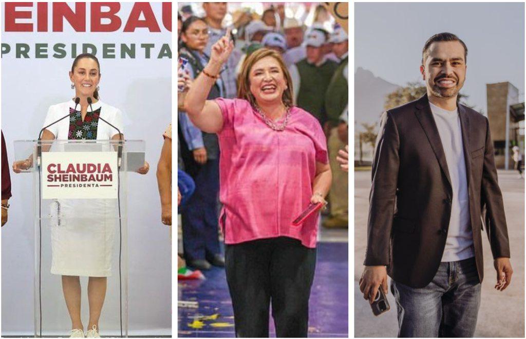 3 candidatos a la presidencia de México