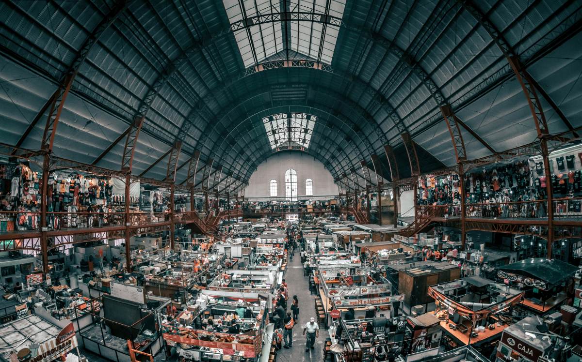 Interior del mercado Hidalgo en Guanajuato