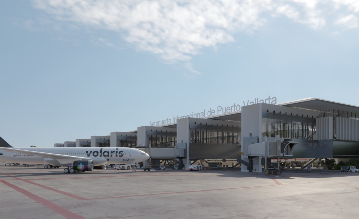 Render del Aeropuerto Internacional de Puerto Vallarta